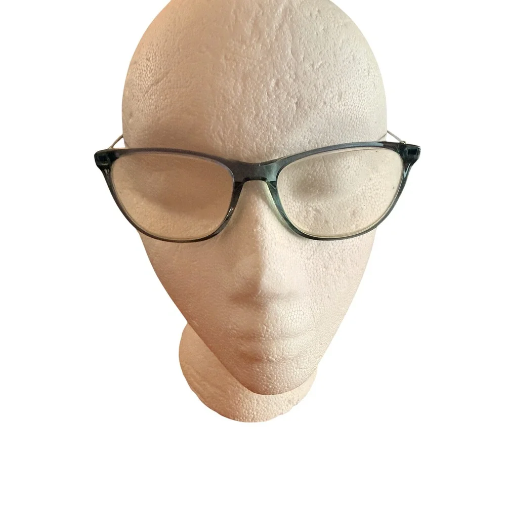 Calvin‎ Klein Womens Teal Blue Eyeglass FRAMES ONLY Metal Temple Frames CK Logo